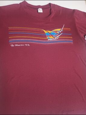 Vintage Single Stitch St. Maarten, N.A. T Shirt Size L